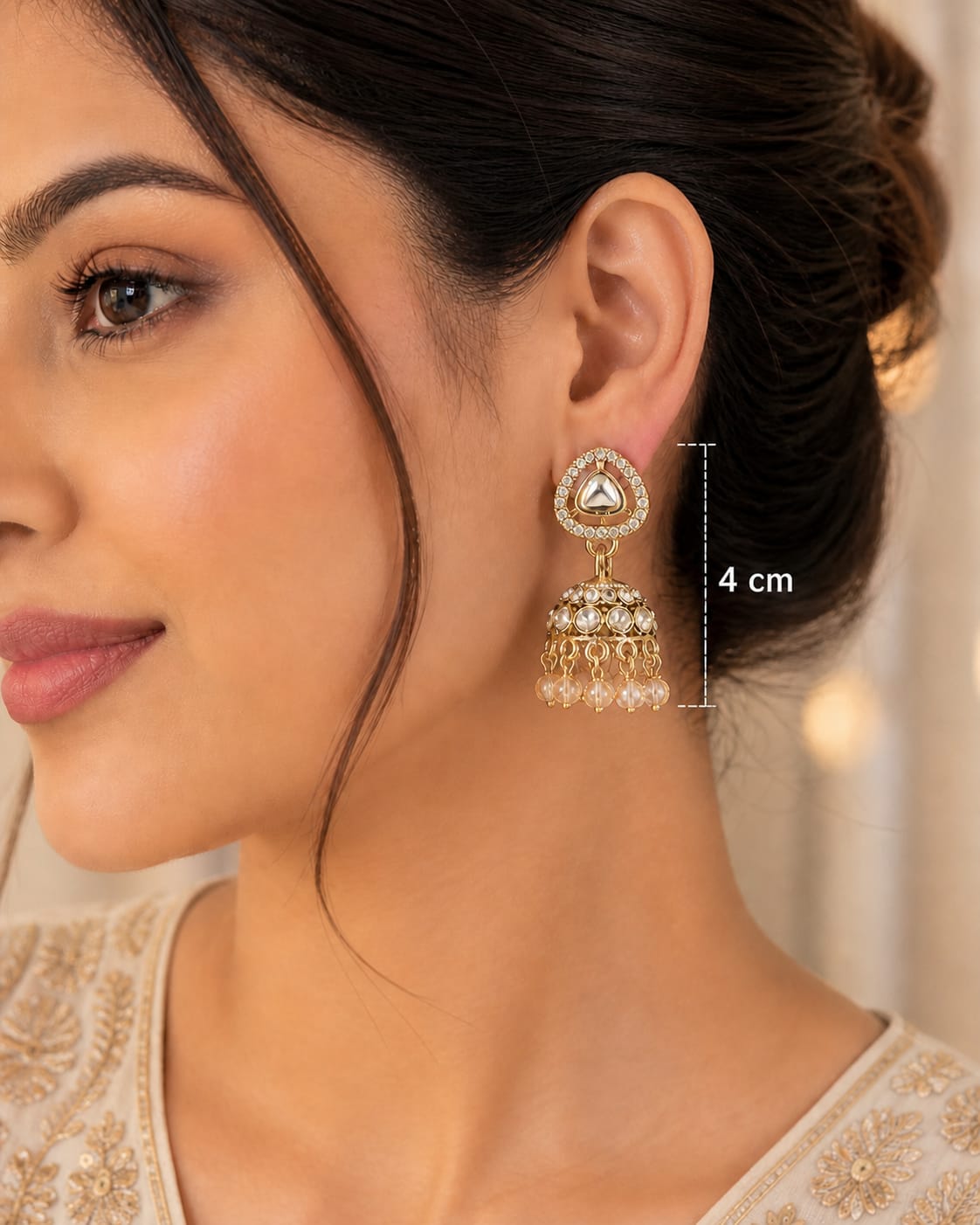 Royal Noor Jhumka Drop Earrings image 1