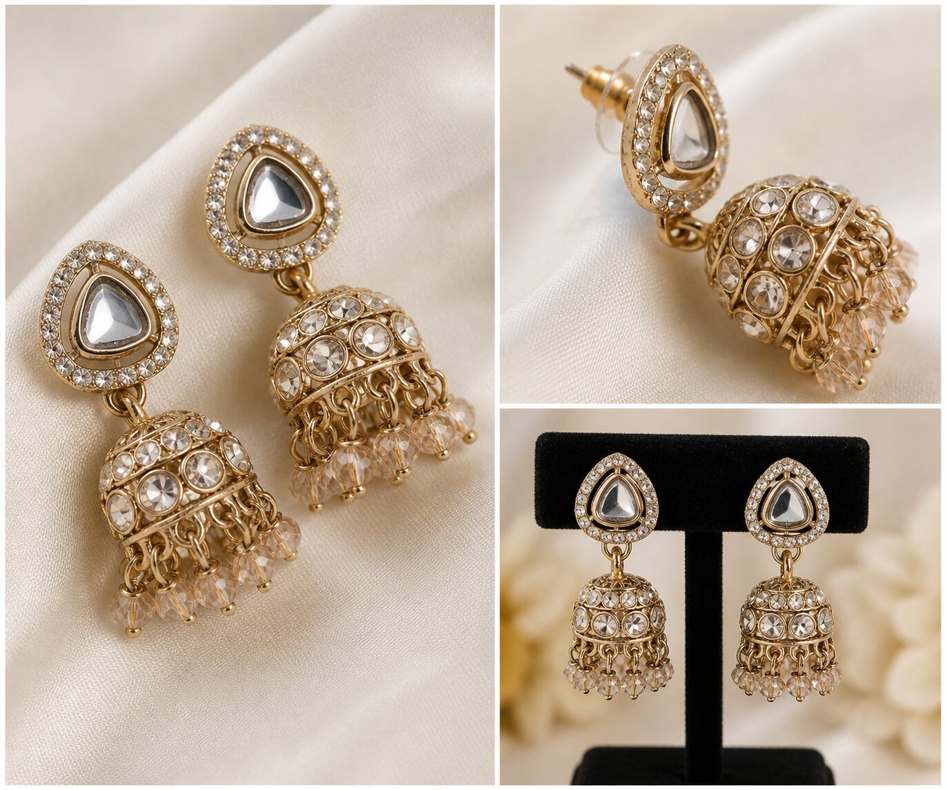 Royal Noor Jhumka Drop Earrings image 2