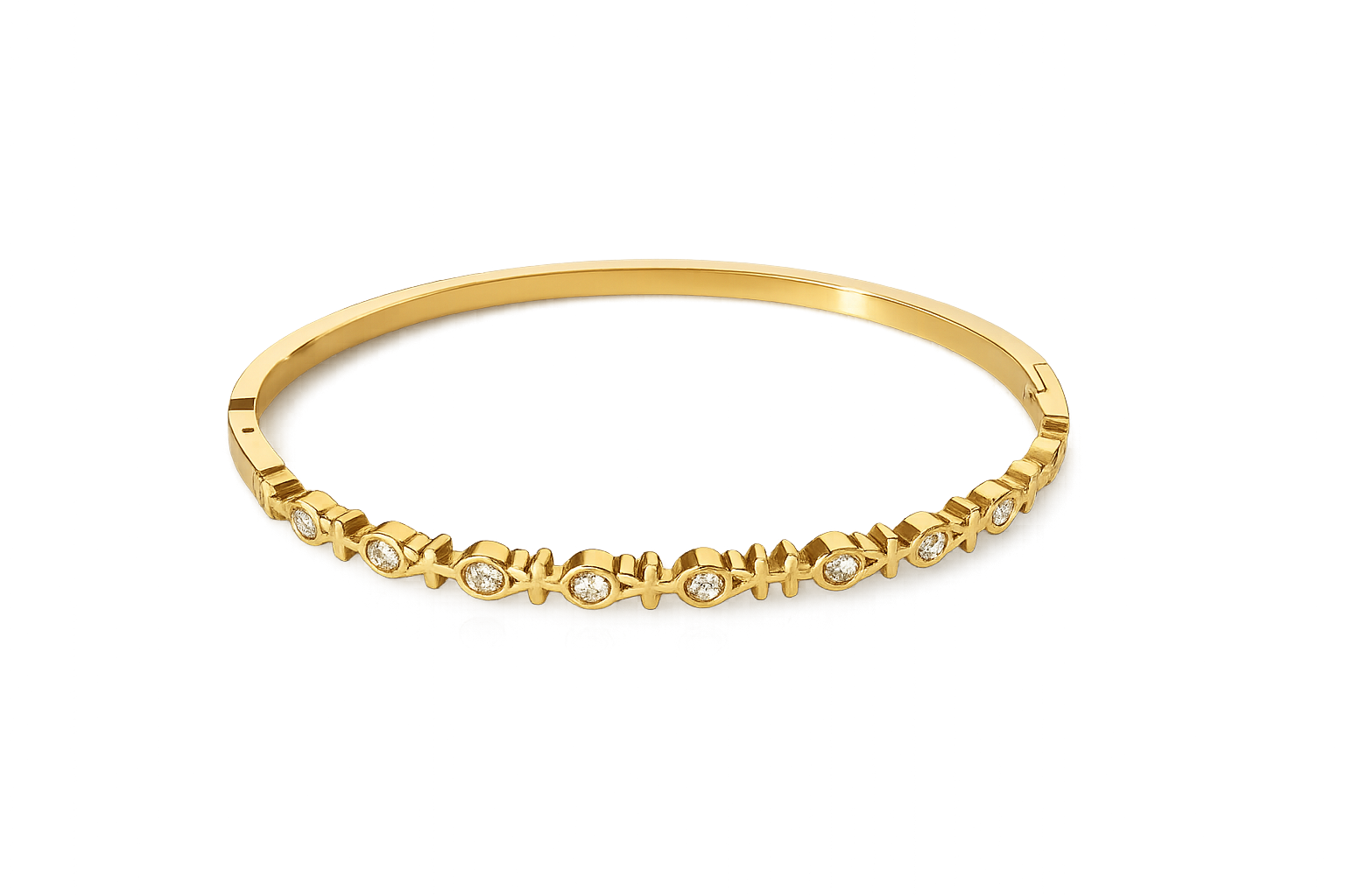 Artificial Crystal Studded Bangle Bracelet image 3