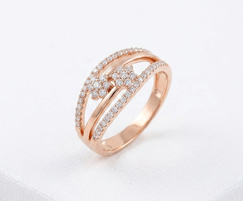 Rose Blossom CZ Ring image 1