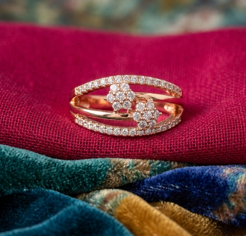Rose Blossom CZ Ring image 2