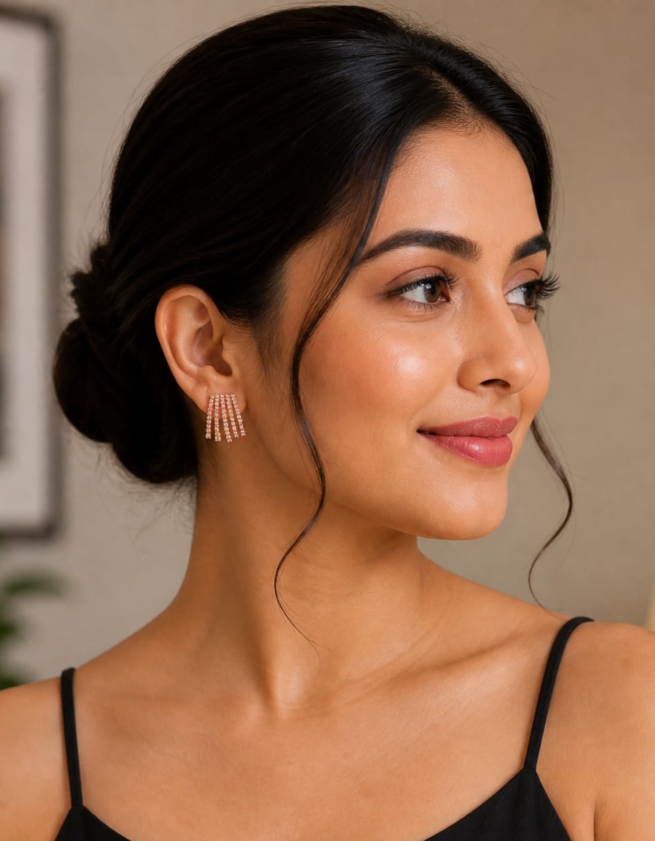 Celeste Spark Curve Diamond Studs image 1