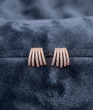 Celeste Spark Curve Diamond Studs image 2