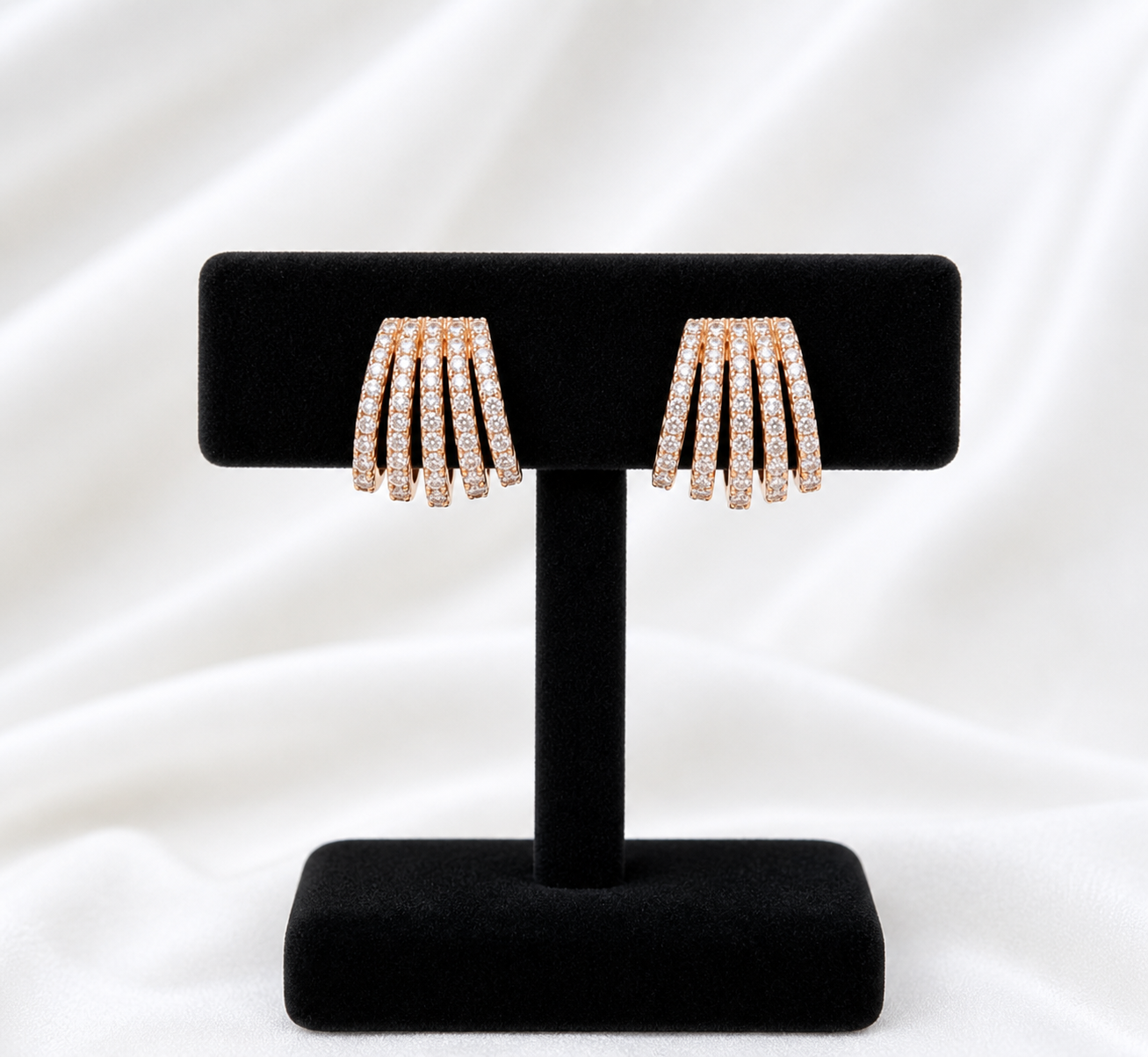 Celeste Spark Curve Diamond Studs image 3