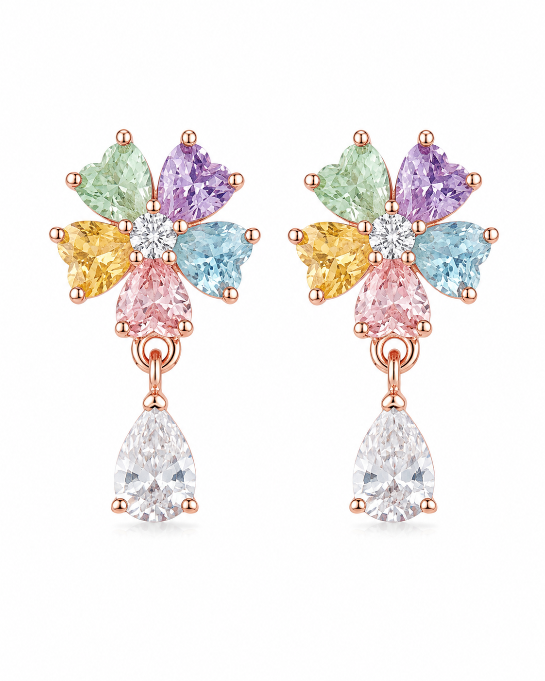 Multicolor Floral Drop Earrings image 4