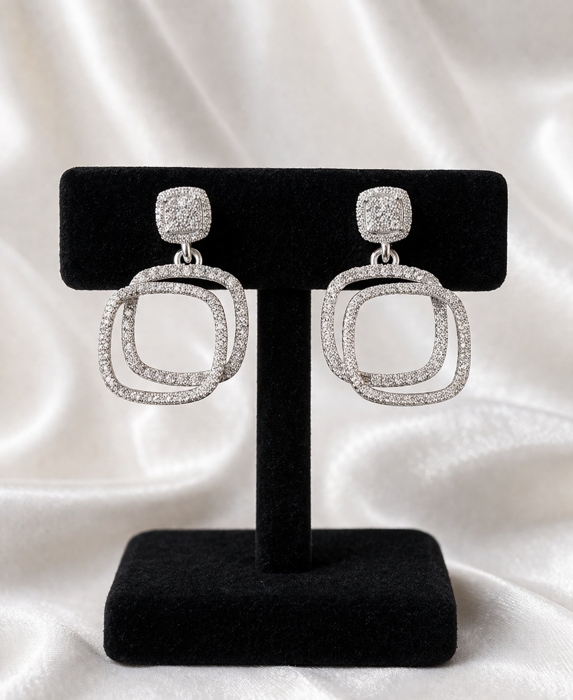 Elegant Square Loop Dangle Earrings image 3