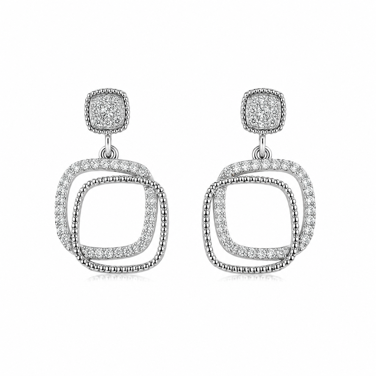 Elegant Square Loop Dangle Earrings image 4