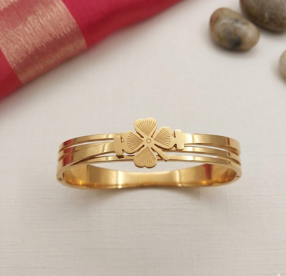 Elegant Floral Cuff Bracelet image 2