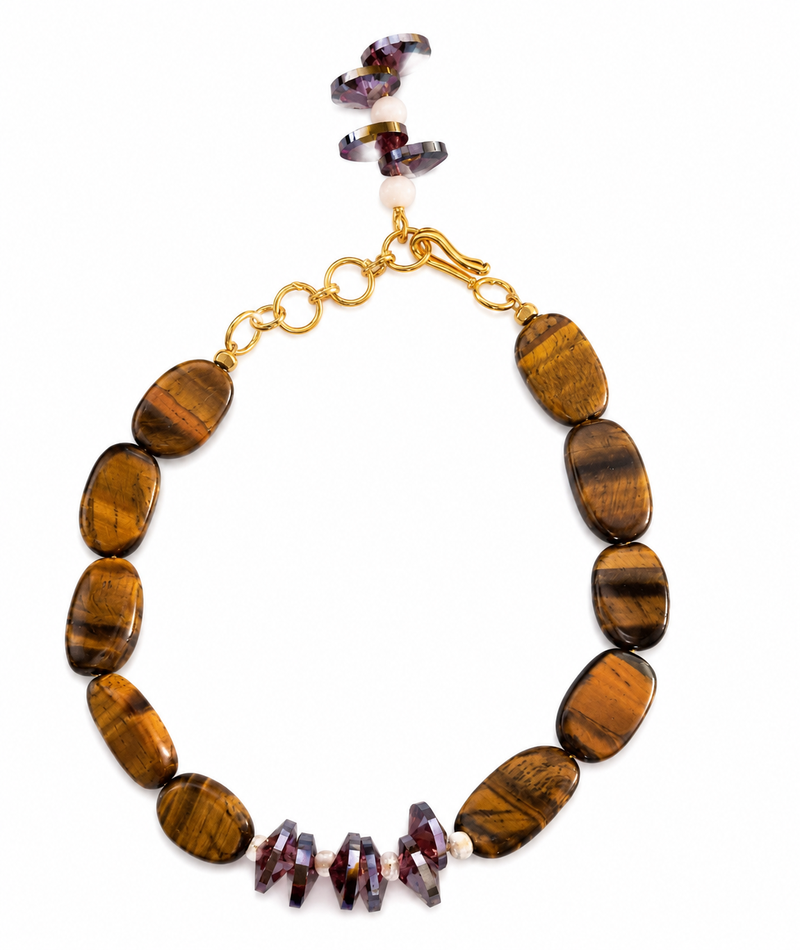 Tiger Eye Crystal Charm Bracelet image 2