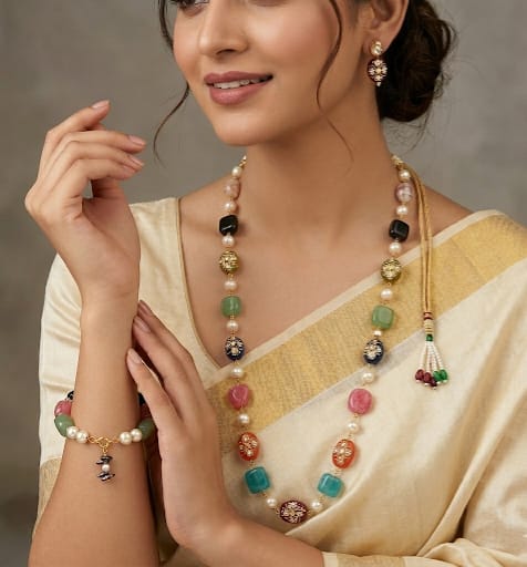 ZENZE Multicolor Beaded Jewelry Set image 1